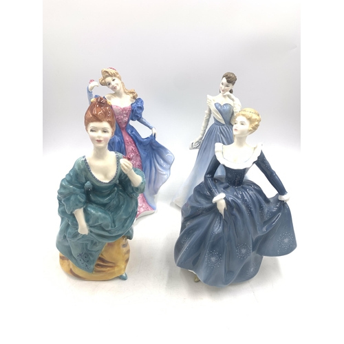 338 - Four Royal Doulton figurines, Abigail HN4044, Olga HN2463, Hannah HN4052 and Fragrance HN2334