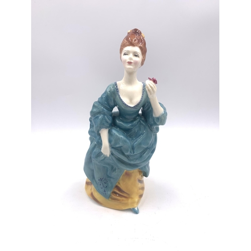 338 - Four Royal Doulton figurines, Abigail HN4044, Olga HN2463, Hannah HN4052 and Fragrance HN2334