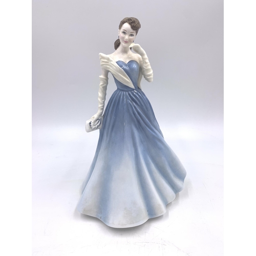 338 - Four Royal Doulton figurines, Abigail HN4044, Olga HN2463, Hannah HN4052 and Fragrance HN2334