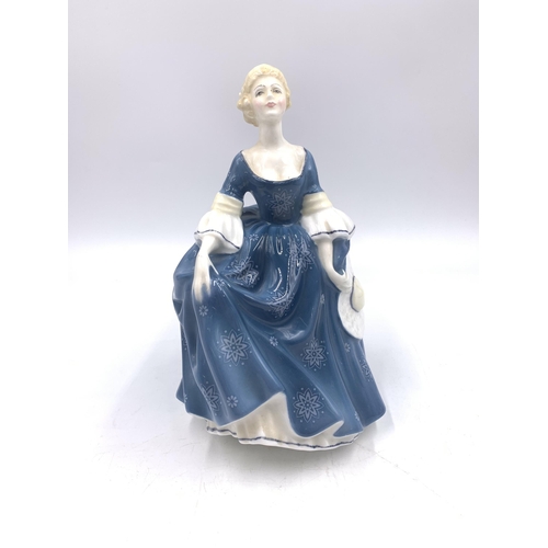 339 - Four Royal Doulton figurines, Repose HN2272, Rachel HN2919, Hilary HN2335 and Romance HN2430