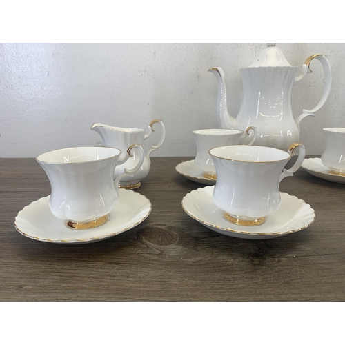 354 - A Royal Albert Val D'or bone china fifteen piece coffee set