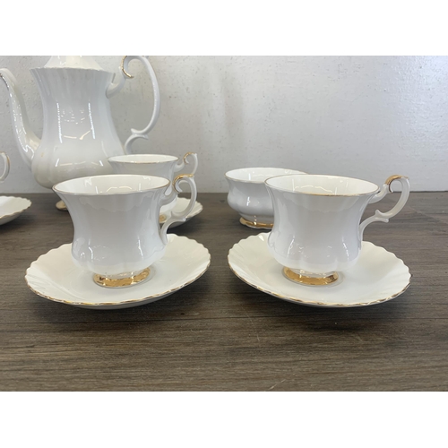 354 - A Royal Albert Val D'or bone china fifteen piece coffee set