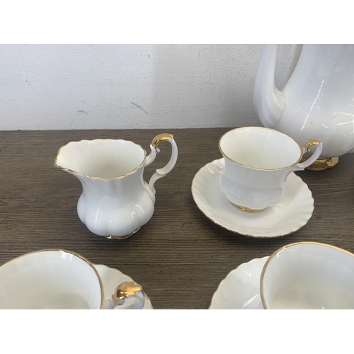 354 - A Royal Albert Val D'or bone china fifteen piece coffee set