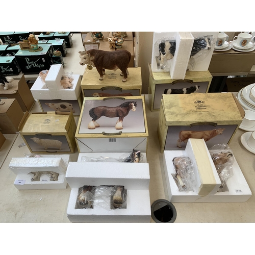 363 - Six boxed The Leonardo Collection resin animal figurines