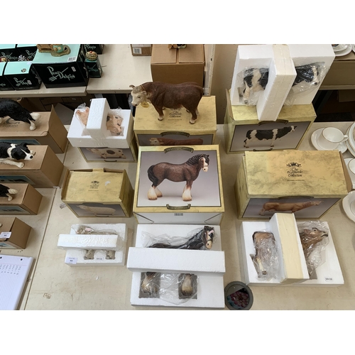 363 - Six boxed The Leonardo Collection resin animal figurines