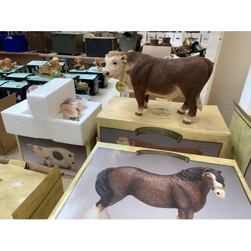 363 - Six boxed The Leonardo Collection resin animal figurines