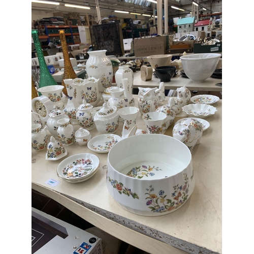 367 - A collection of Aynsley Cottage Garden bone china to include circular bowl, eight animal shaped trin... 