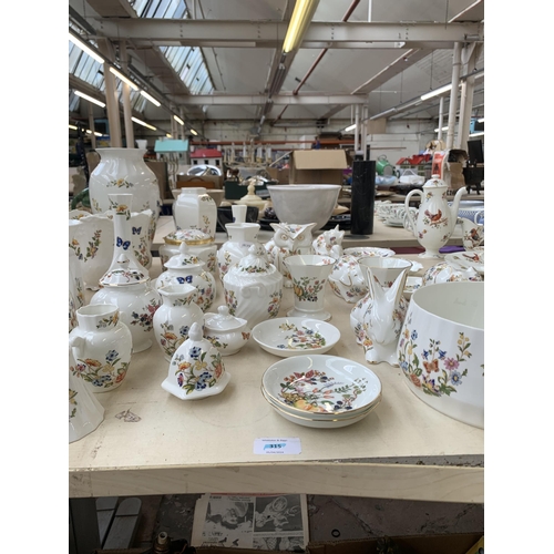 367 - A collection of Aynsley Cottage Garden bone china to include circular bowl, eight animal shaped trin... 