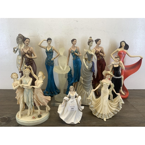 376 - Twelve figurines to include The Leonardo Collection Inspiration, The Juliana Collection, Regency Div... 