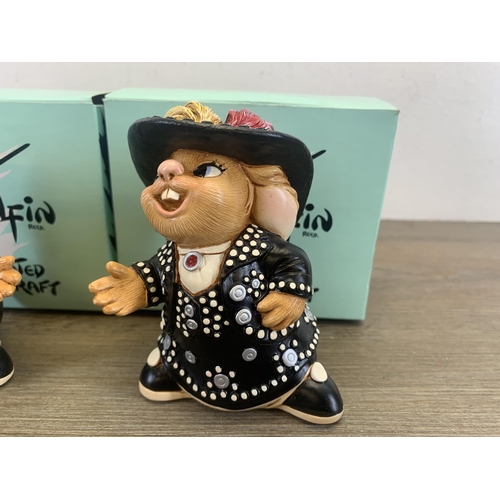 393 - Two boxed Pendelfin limited edition rabbit figurines, Pearly King Arthur and Pearly Queen Pauline