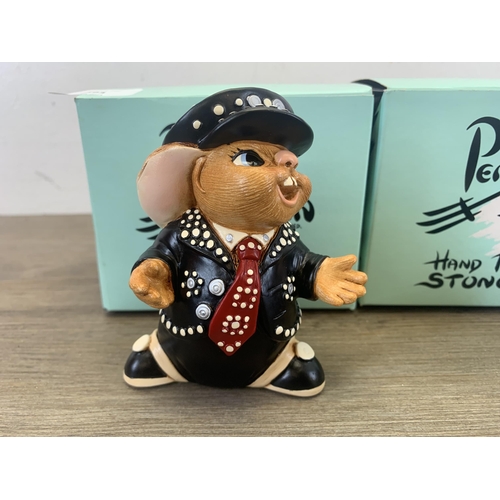 393 - Two boxed Pendelfin limited edition rabbit figurines, Pearly King Arthur and Pearly Queen Pauline