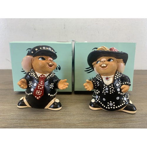 394 - Two boxed Pendelfin limited edition rabbit figurines, Pearly King Arthur and Pearly Queen Pauline