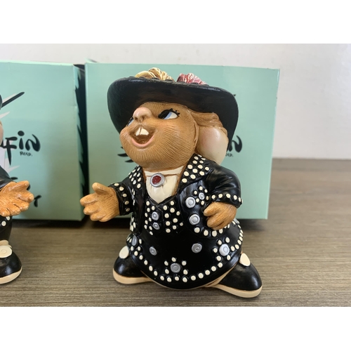 394 - Two boxed Pendelfin limited edition rabbit figurines, Pearly King Arthur and Pearly Queen Pauline