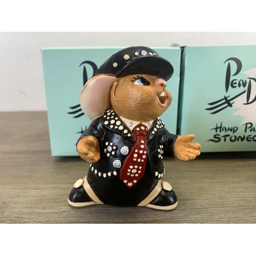 394 - Two boxed Pendelfin limited edition rabbit figurines, Pearly King Arthur and Pearly Queen Pauline