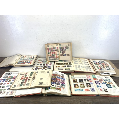 481 - Eight stamp albums containing a collection of worldwide stamps