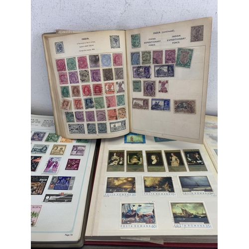 481 - Eight stamp albums containing a collection of worldwide stamps