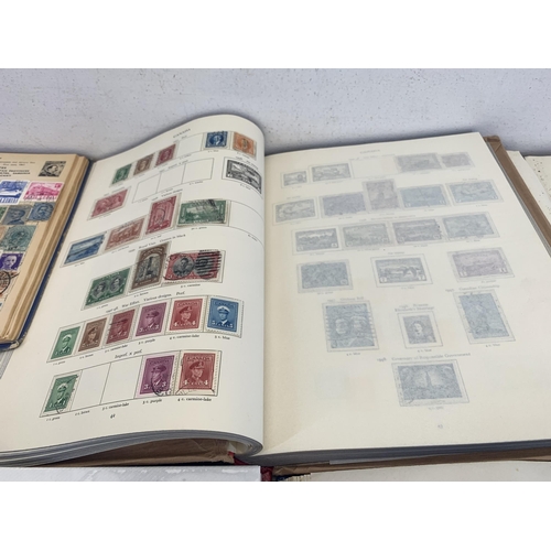 486 - Five albums containing a collection of worldwide stamps