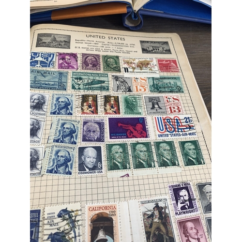 487 - Twelve albums containing a collection of worldwide stamps