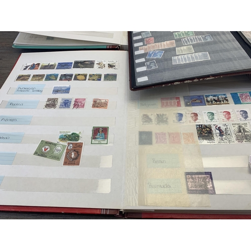 489 - Seven albums containing a collection of worldwide stamps