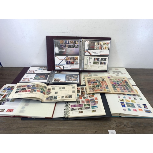 490 - Seven albums containing a collection of worldwide stamps and first day covers