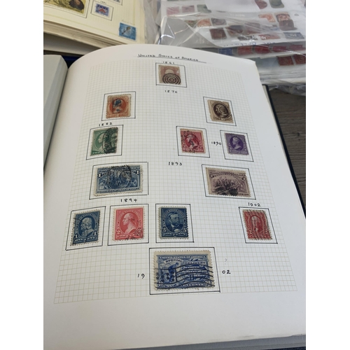 492 - Four albums containing a collection of worldwide stamps