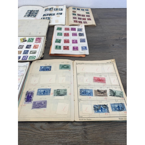 494 - Nine albums containing a collection of worldwide stamps