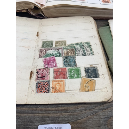 495 - Four stamp albums and three stock books containing a collection of worldwide stamps