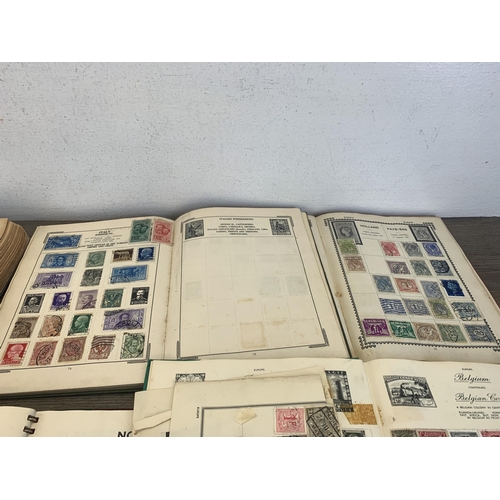 499 - Seven albums containing a collection of worldwide stamps