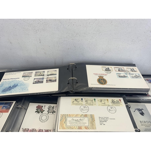 504 - Six albums containing a collection of first day covers