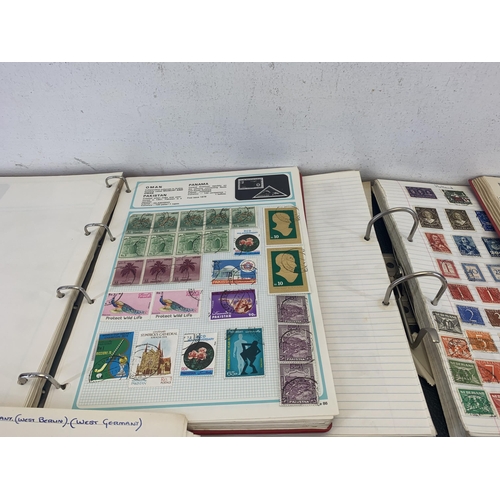 507 - Four albums and two stock books containing a collection of worldwide stamps