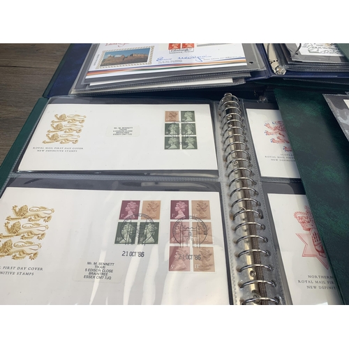 508 - Nine albums containing a collection of worldwide stamps and first day covers