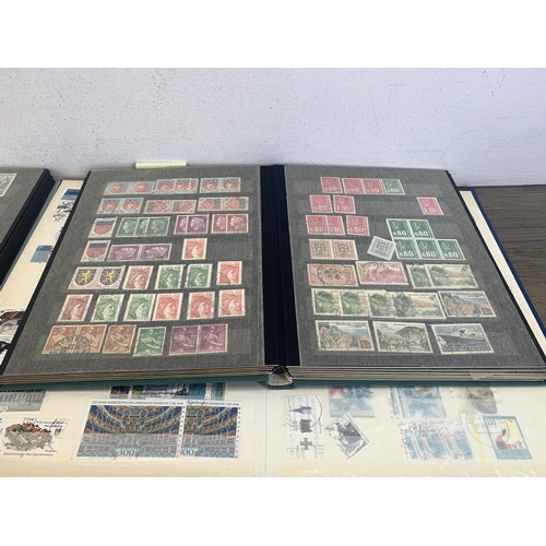 509 - Seven albums containing a collection of worldwide stamps