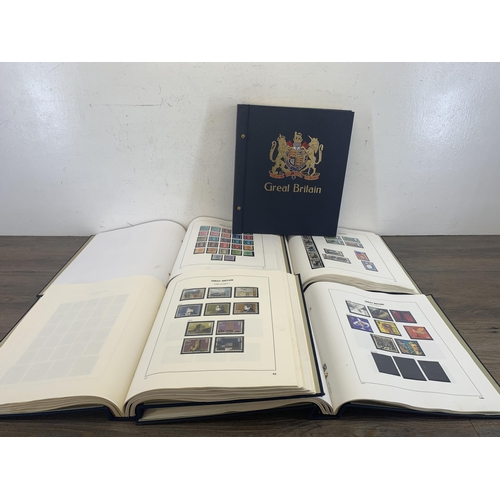 510 - Five albums containing a collection of Great British stamps