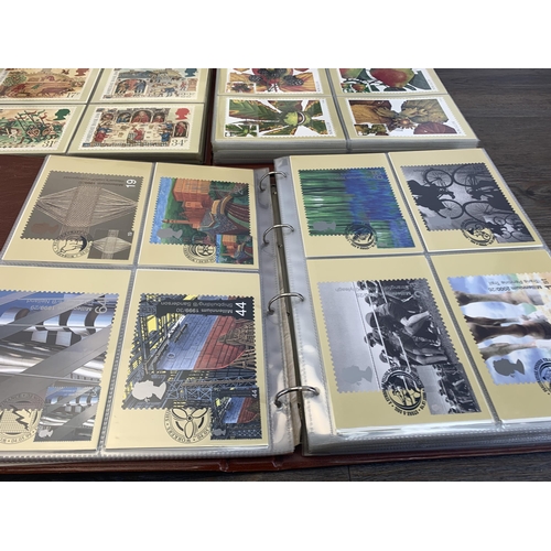 530 - Five albums containing a collection of Royal Mail postcards