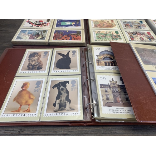 530 - Five albums containing a collection of Royal Mail postcards