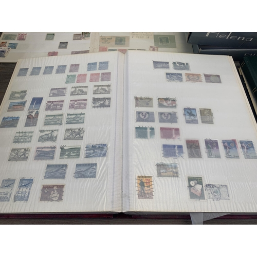 531 - Twelve albums and one box containing a collection of worldwide stamps