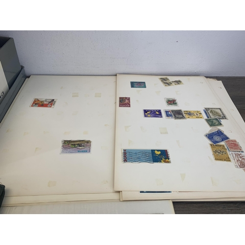 531 - Twelve albums and one box containing a collection of worldwide stamps