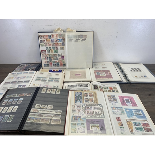 536 - Nine albums containing a collection of worldwide stamps