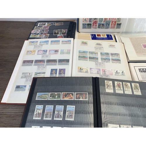 536 - Nine albums containing a collection of worldwide stamps