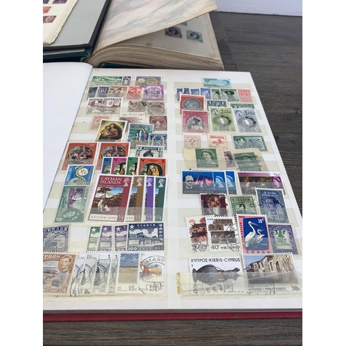 542 - Six albums containing a collection of worldwide stamps