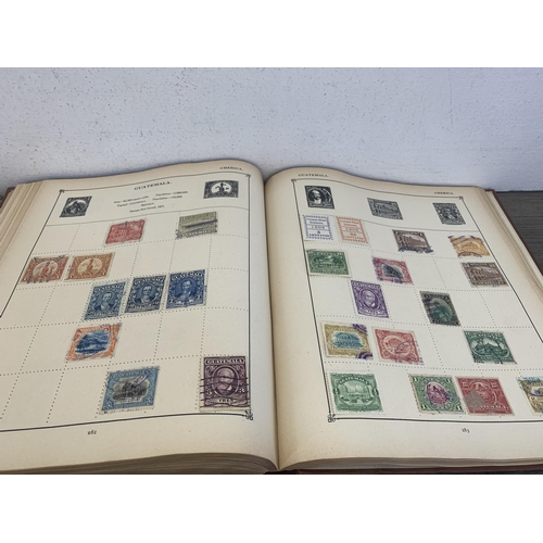 551 - Two Strand stamp albums containing a collection of worldwide stamps together with a large quantity o... 