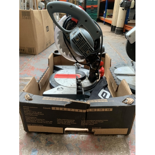 907 - Two items, one Power Craft cross-cut circular saw and one Performance Power compound mitre saw