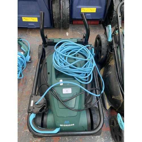 921 - Two McGregor electric lawnmowers