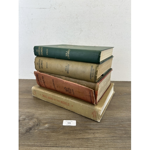 583 - Four vintage hardback military books to include The History of the Manchester Regiment (63rd and 96t... 