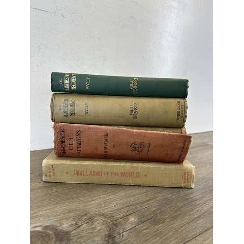 583 - Four vintage hardback military books to include The History of the Manchester Regiment (63rd and 96t... 