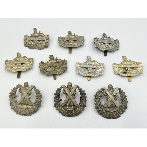 2210 - Ten military cap badges