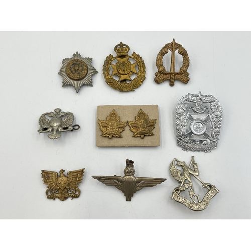 2240 - Ten military cap badges