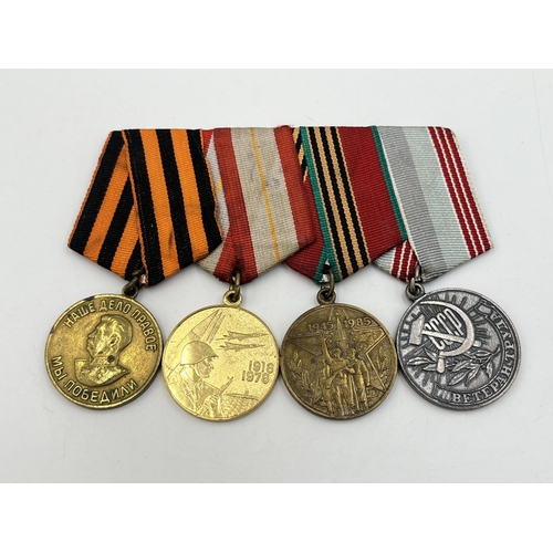 2271 - A WWII and later Russian medal group to include Veteran of Labour, Victory over Germany etc.