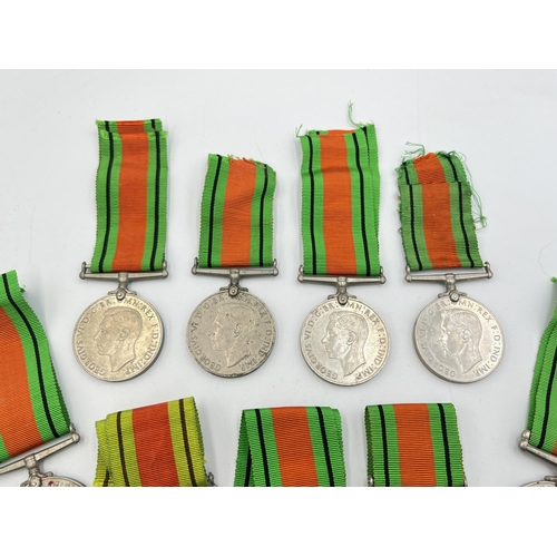 2278 - Ten WWII Defence medals