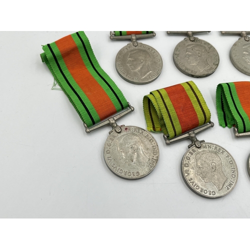 2278 - Ten WWII Defence medals